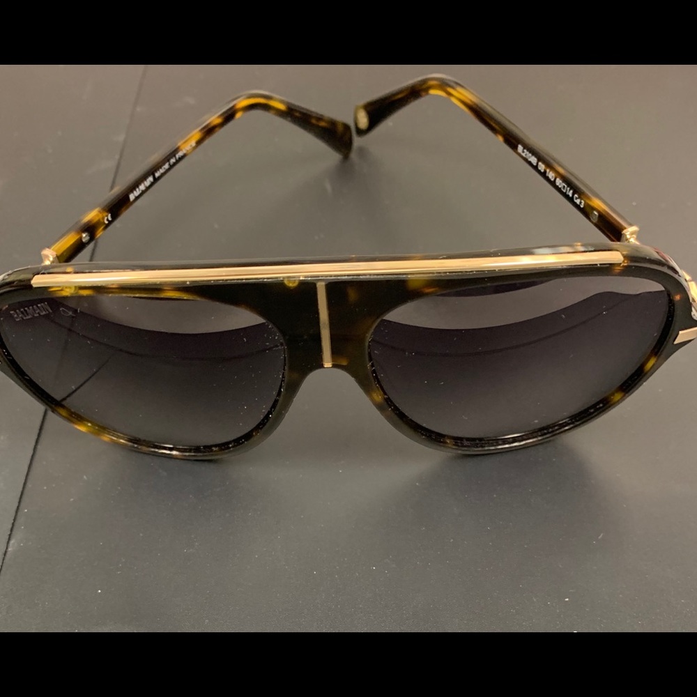 Balmain Tortoise Gold gradient Aviator Sunglasses